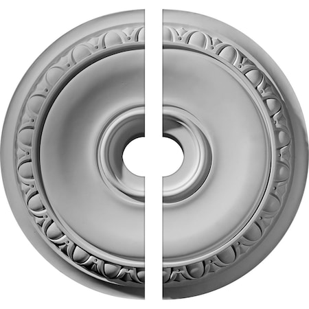 Ekena Millwork Caputo Ceiling Medallion, Two Piece (Fits Canopies up to 6"), 24 1/4"OD x 3 1/2"ID x 1 1/2"P CM24CA2-03500